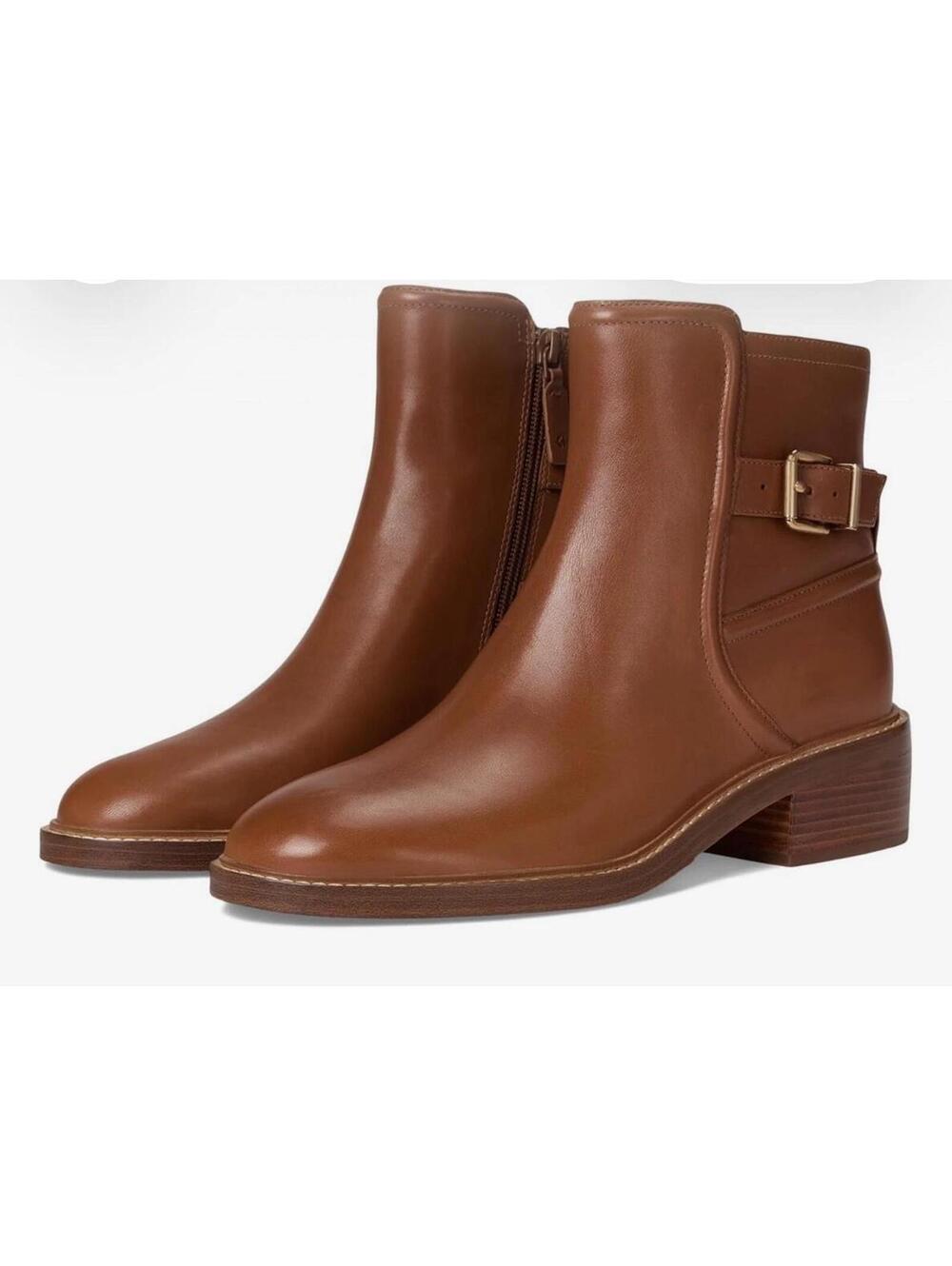 New Cole Haan Women's Leather Hampshire Buckle Bootie Women's 8.5